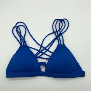 Victoria's Secret PINK Bright Blue Strappy Bikini Top SZ Small AA-C